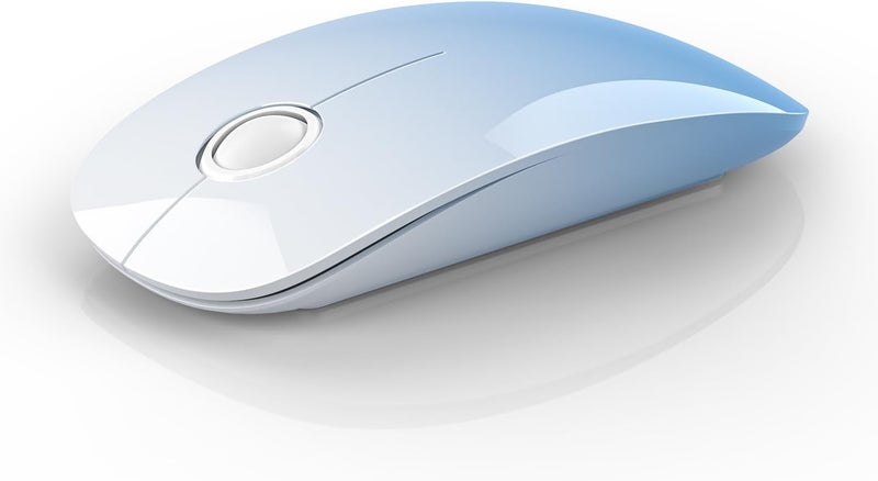 RAPIQUE Bluetooth Wireless Mouse - (BT5.1+USB) Dual Connectivity, Quiet Click, Low Power, and 1600 DPI, Portable Cordless Mouse for Laptop, MacBook Pro/Air, iPad (Gradient Sky Blue) - Image 1